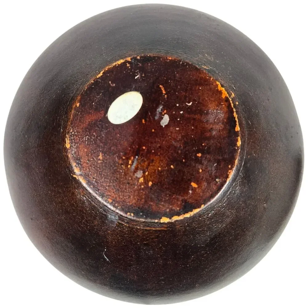 Vintage Dark Brown Gourd Vase‎ Decorative Rustic Woven Neck Accent - Picture 6 of 8